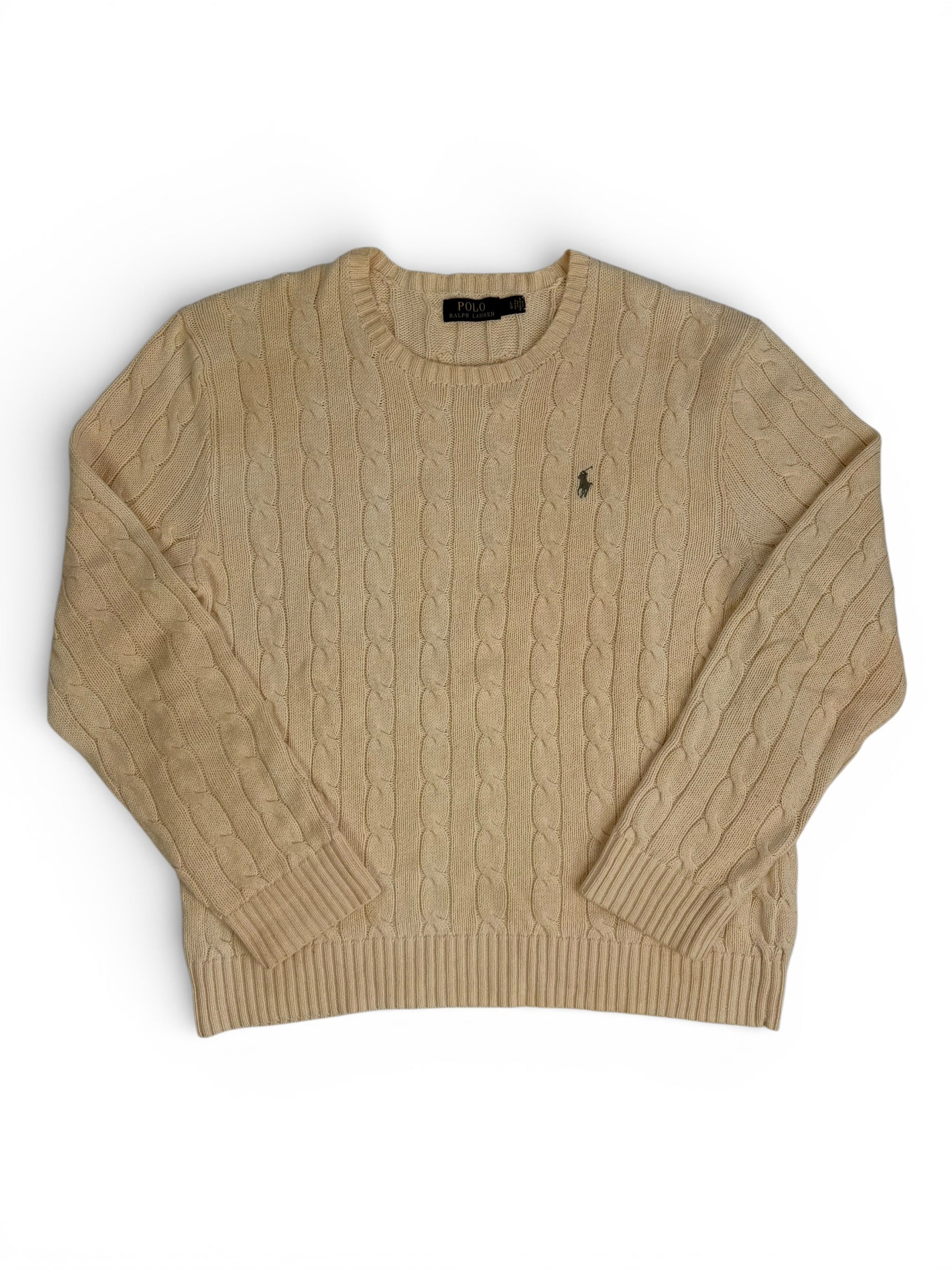 Vintage Ralph Lauren Cable Knit Sweater L